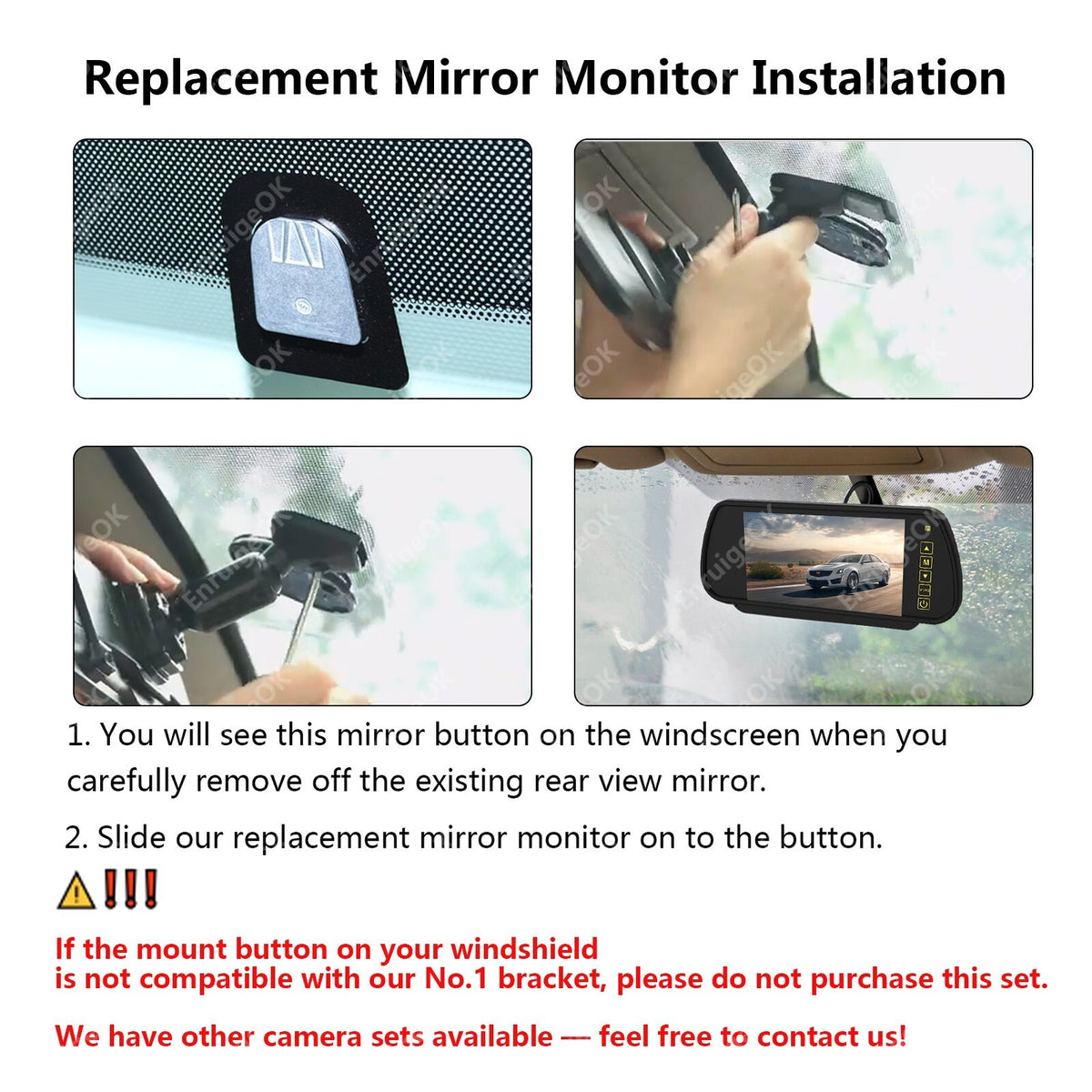 Rear View Brake Light Reversing Camera Kit for Renault Kangoo Mercedes Citan6