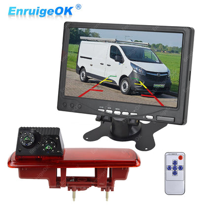 Dual Reverse Camera For Vauxhall Vivaro Renault Trafic Mk3 X82 Brake Light Rear0
