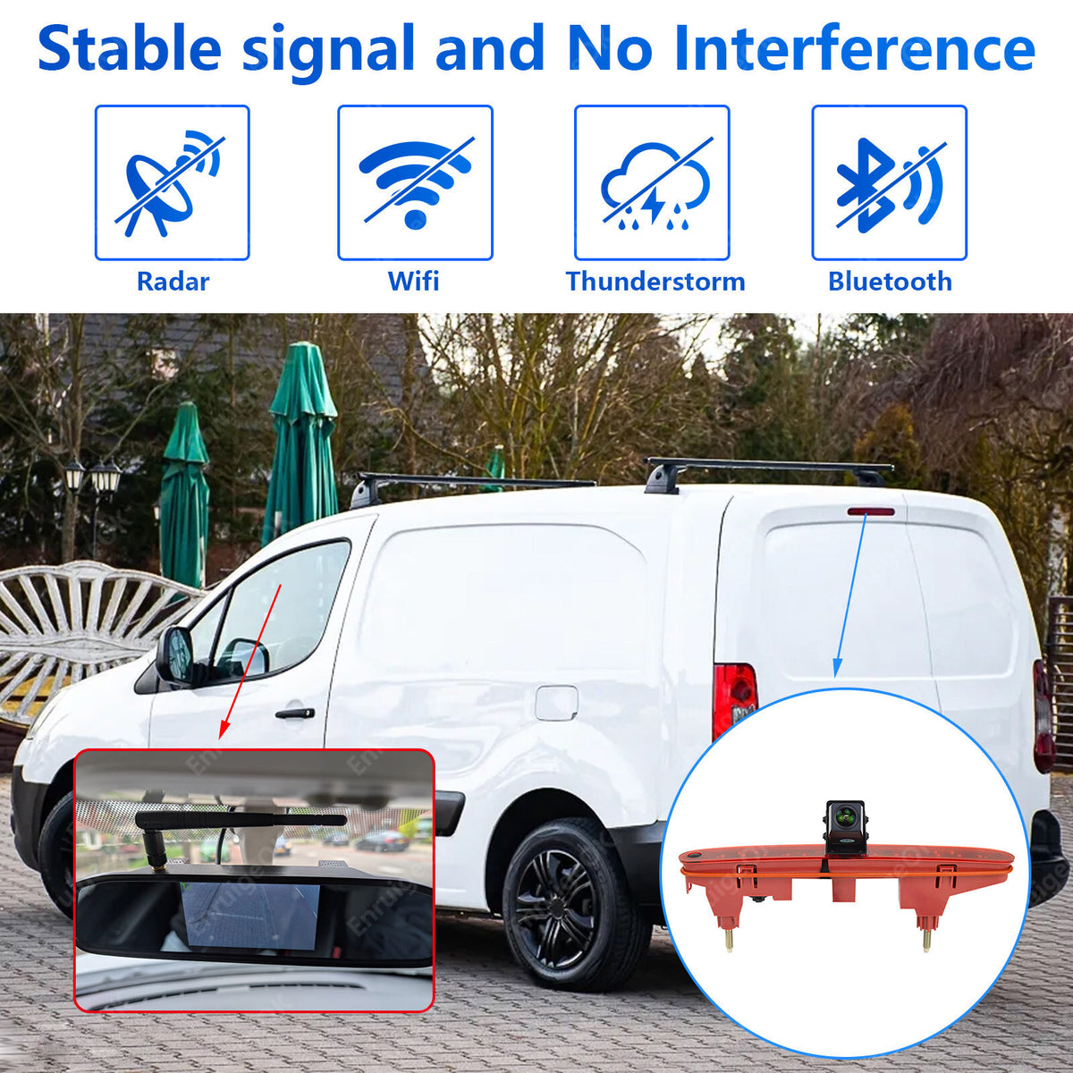 Wireless Rear Reverse Camera Kit For Citroen Berlingo Peugeot Partner Mk2 Mk33