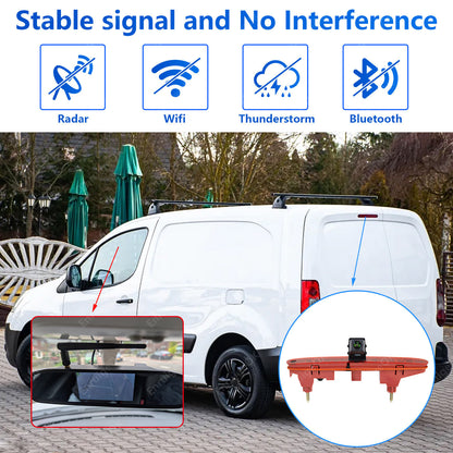 Wireless Rear Reverse Camera Kit For Citroen Berlingo Peugeot Partner Mk2 Mk33