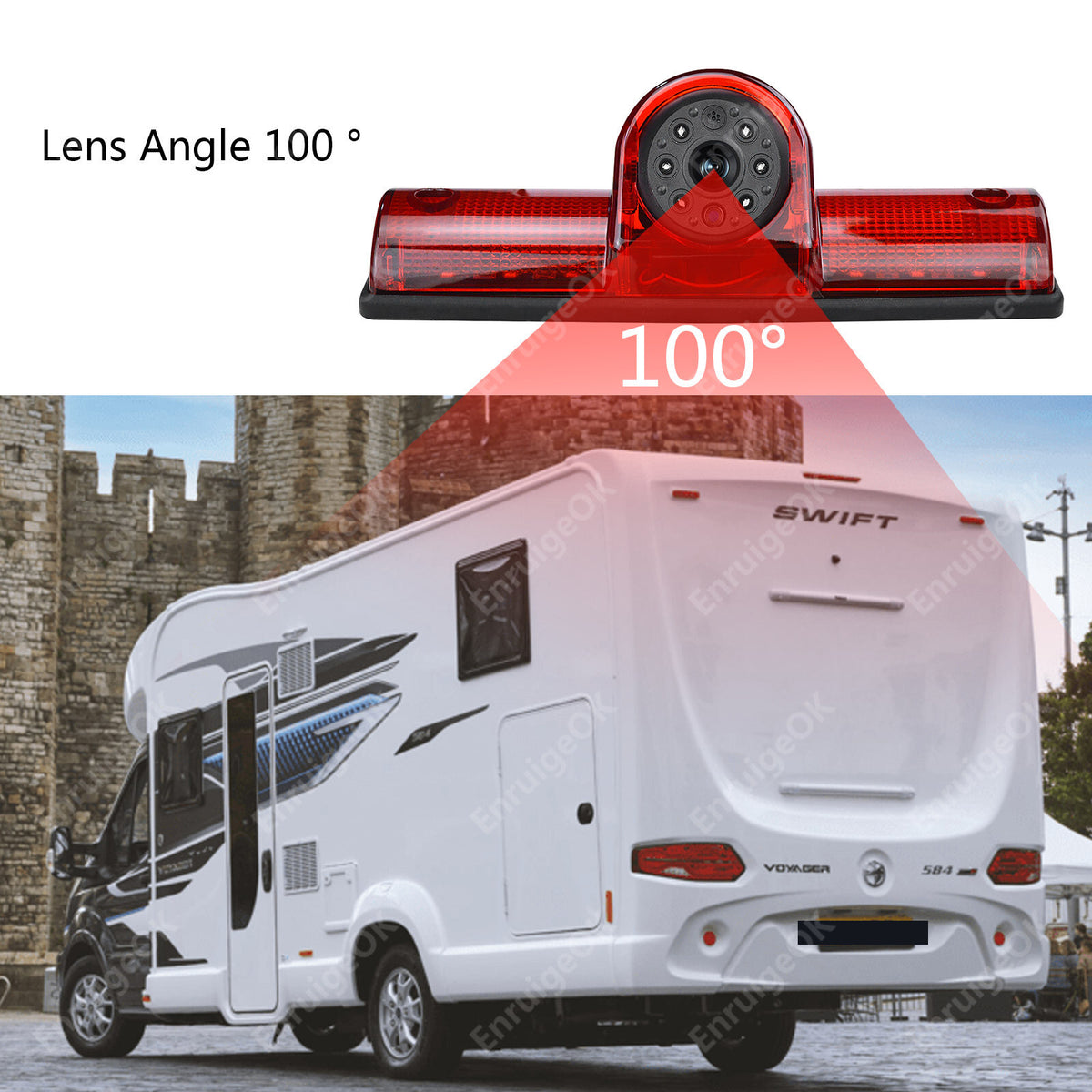 Universal High Level Brake Light Reversing Camera Kit for Vans Motorhomes13