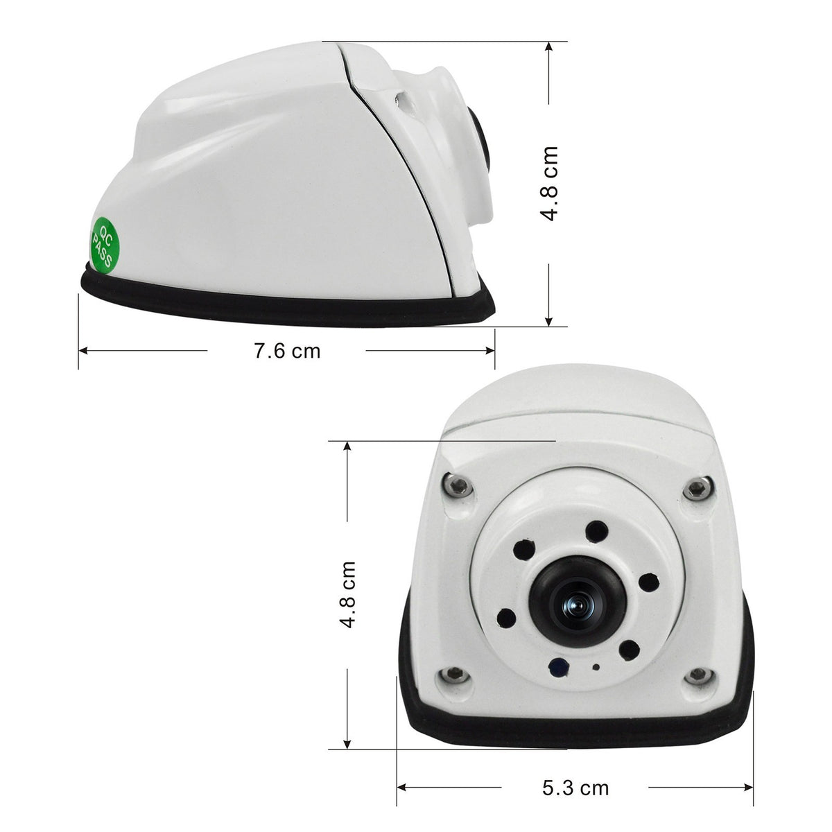 White 4PIN Forward/Side View Camera 5 IR LEDs Waterproof 9-35v Truck Caravan Rv8