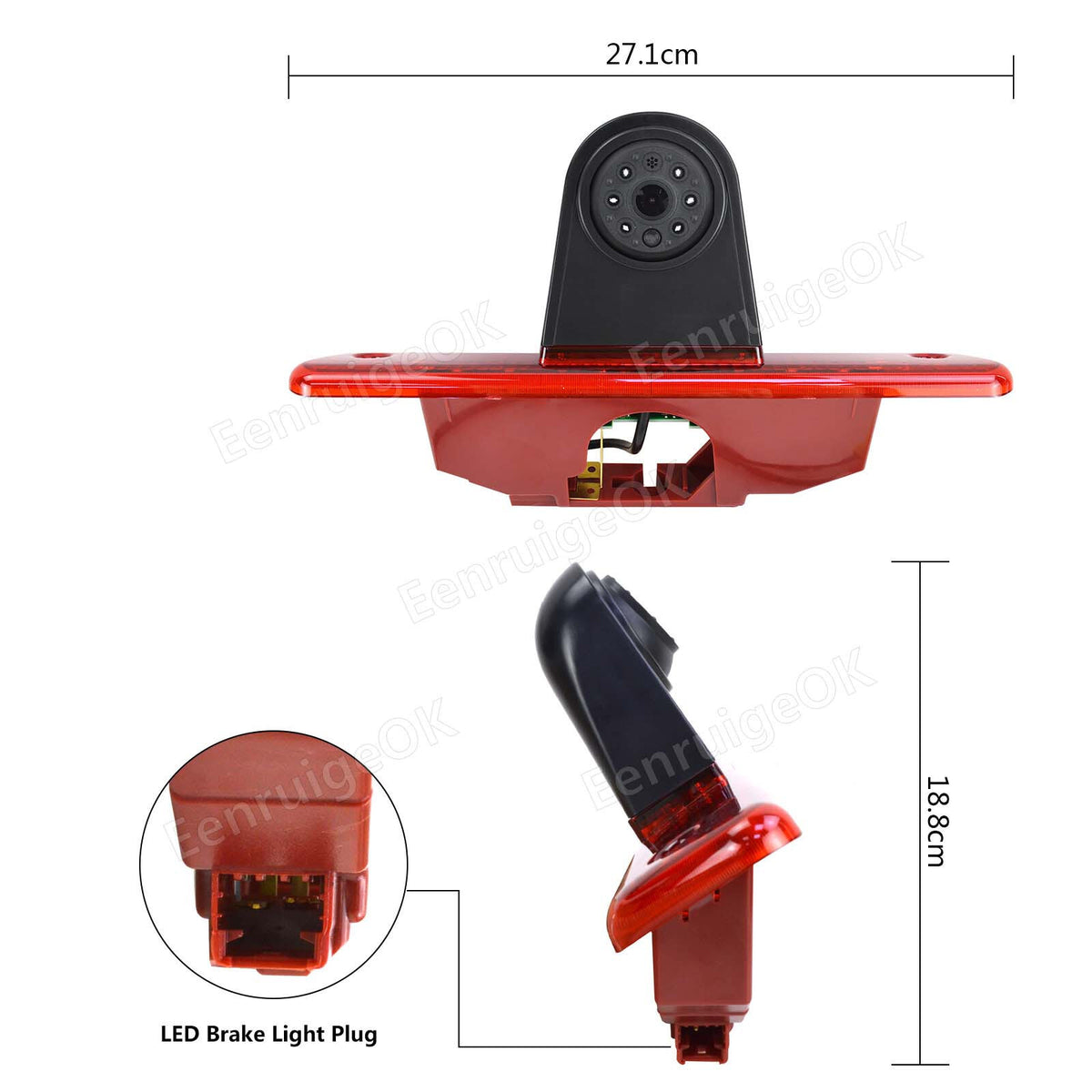 Citroen Dispatch Peugeot Expert 2007-2016 Rear Brake Light Reversing Camera Kit3