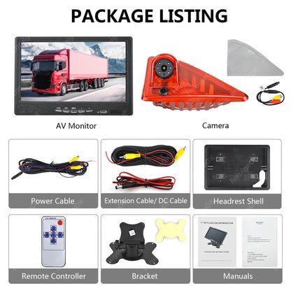 Reverse Camera For Renault Master MK3 Vauxhall Movano Brake Light Rear & Monitor22
