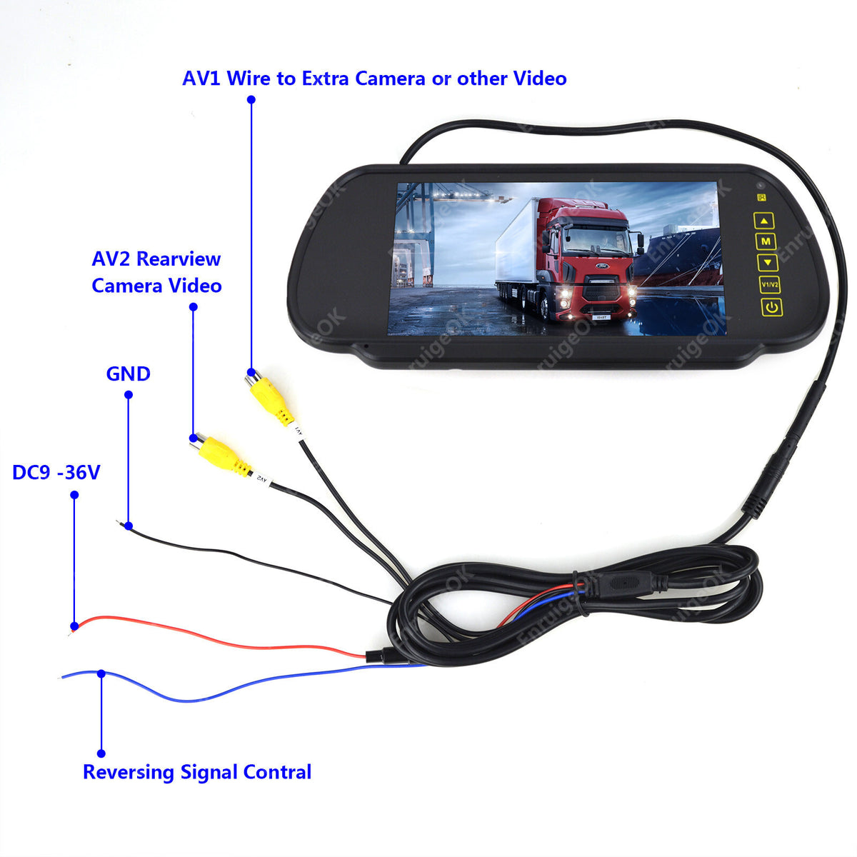 7" Monitor Dual Rear View Brake Light Reversing Camera for Ford Transit 350 MK822