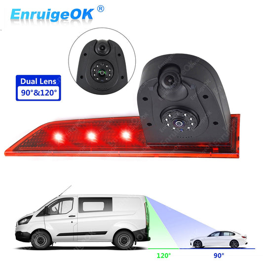 Dual Brake Light Reverse Camera For Ford Transit Custom 2016-Present Barn Doors0