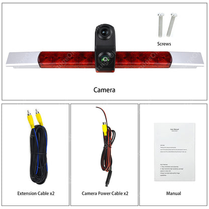 Dual Lens Universal High Level Brake Light Reverse Camera for Vans and Motorhomes
