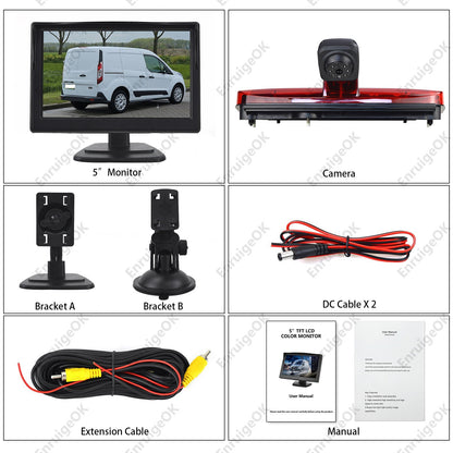 For 2014-2023 Ford Transit Connect Van Brake Light Rear View Backup Camera Kit17