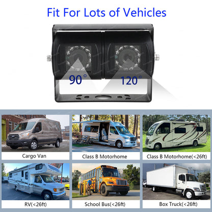 Dual Twin Reversing Camera with Rear View & Night Vision for Motorhome Van3