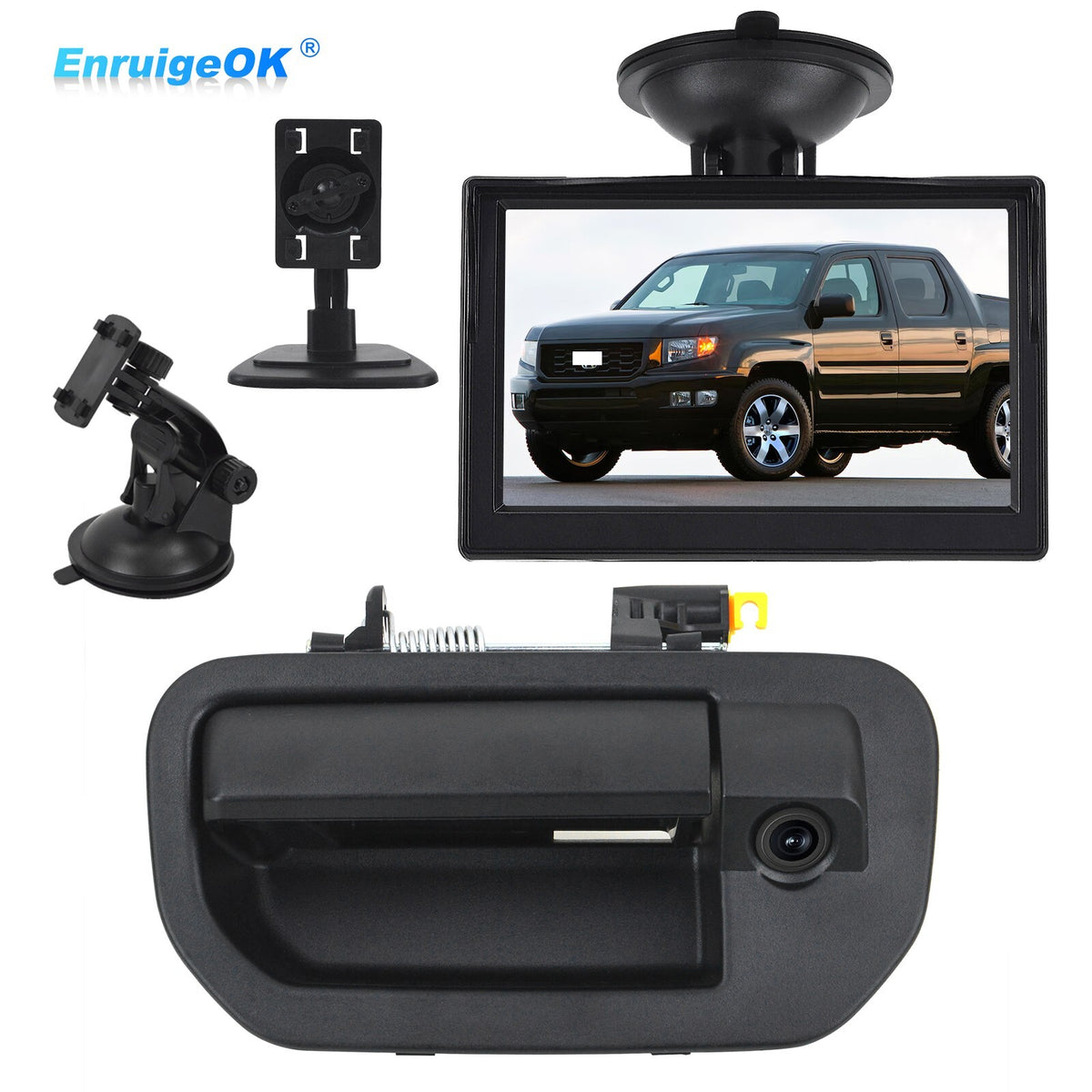 For Honda Ridgeline (2006-2014) Tailgate Handle with Rear View Backup Camera Kit0