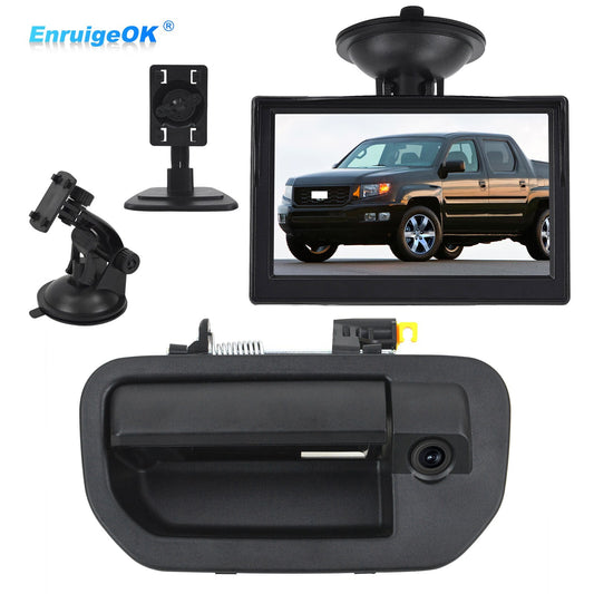 For Honda Ridgeline (2006-2014) Tailgate Handle with Rear View Backup Camera Kit0