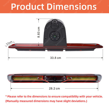 For Mercedes Sprinter VW Crafter Van Dual Rear Brake Light Reversing Camera 720P3