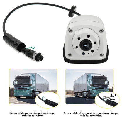 White 4PIN Forward/Side View Camera 5 IR LEDs Waterproof 9-35v Truck Caravan Rv4