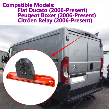 Dual Rear Brake Light Reverse Camera For Fiat Ducato Peugeot Boxer Citroen Relay2