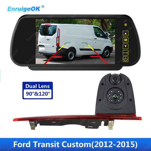 3rd Brake Light Backup Camera and Monitor Kit for Ford Transit Custom 2012-20150
