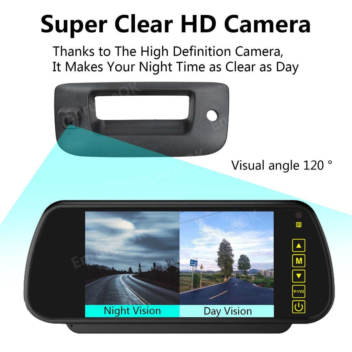 Tailgate Handle Backup Camera Kit For Chevy Silverado GMC Sierra 1500 2500 35002