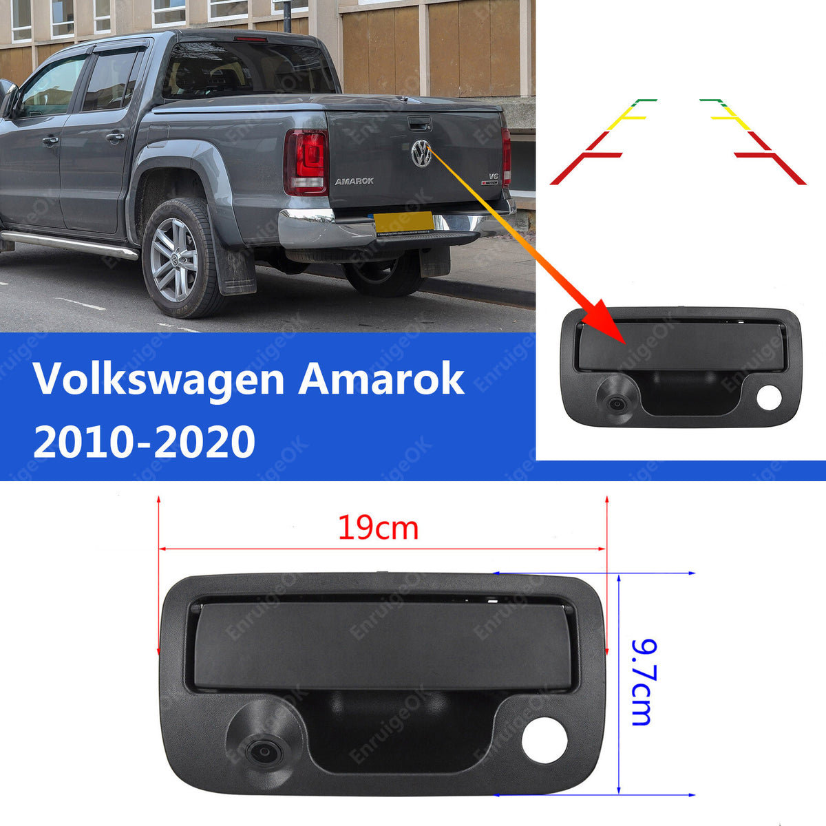 Reversing Camera for VW Amarok 2010-2020 Trunk Handle Rear View Parking Camera2