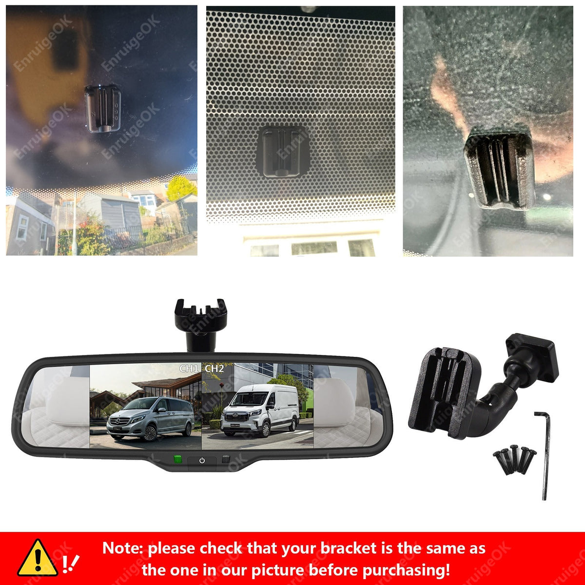 For Mercedes Sprinter VW Crafter Dual Rear View Brake Light Reversing Camera Kit12