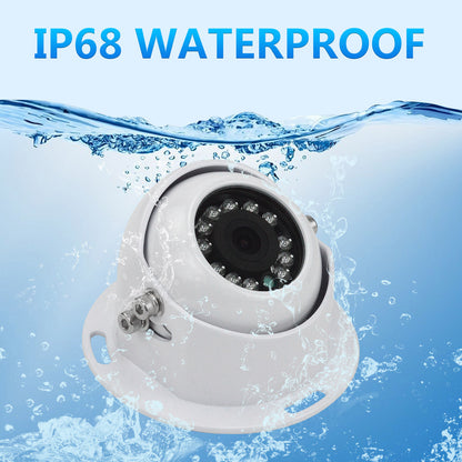 White 4 PIN Heavy Duty Caravan IR Colour Reversing Rear view Camera 9V-36V Bus8