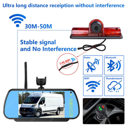 Wireless Backup Camera Kit for Nissan NV 1500 2500 3500 NV Cargo Van 2012-2019