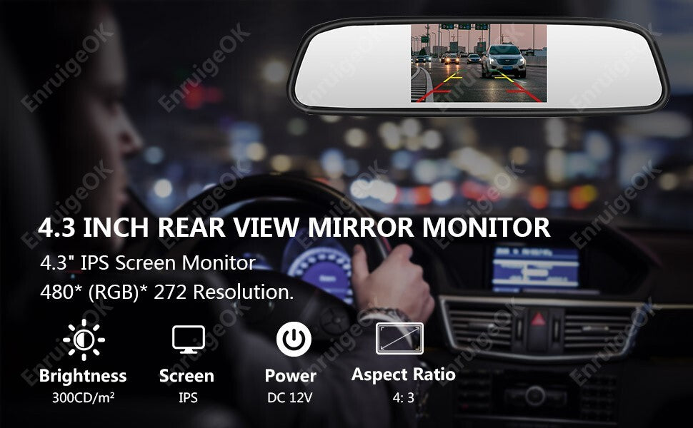 Tailgate Handle Backup Camera For 2009-2017 Dodge Ram 1500 2500 3500&Monitor Kit7