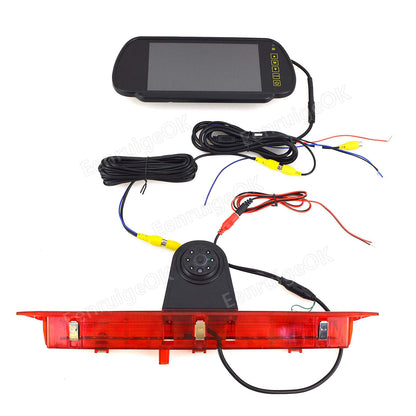 7" Mirror Monitor & Rear Brake Light Reversing Camera For Ford Transit 350 MK88