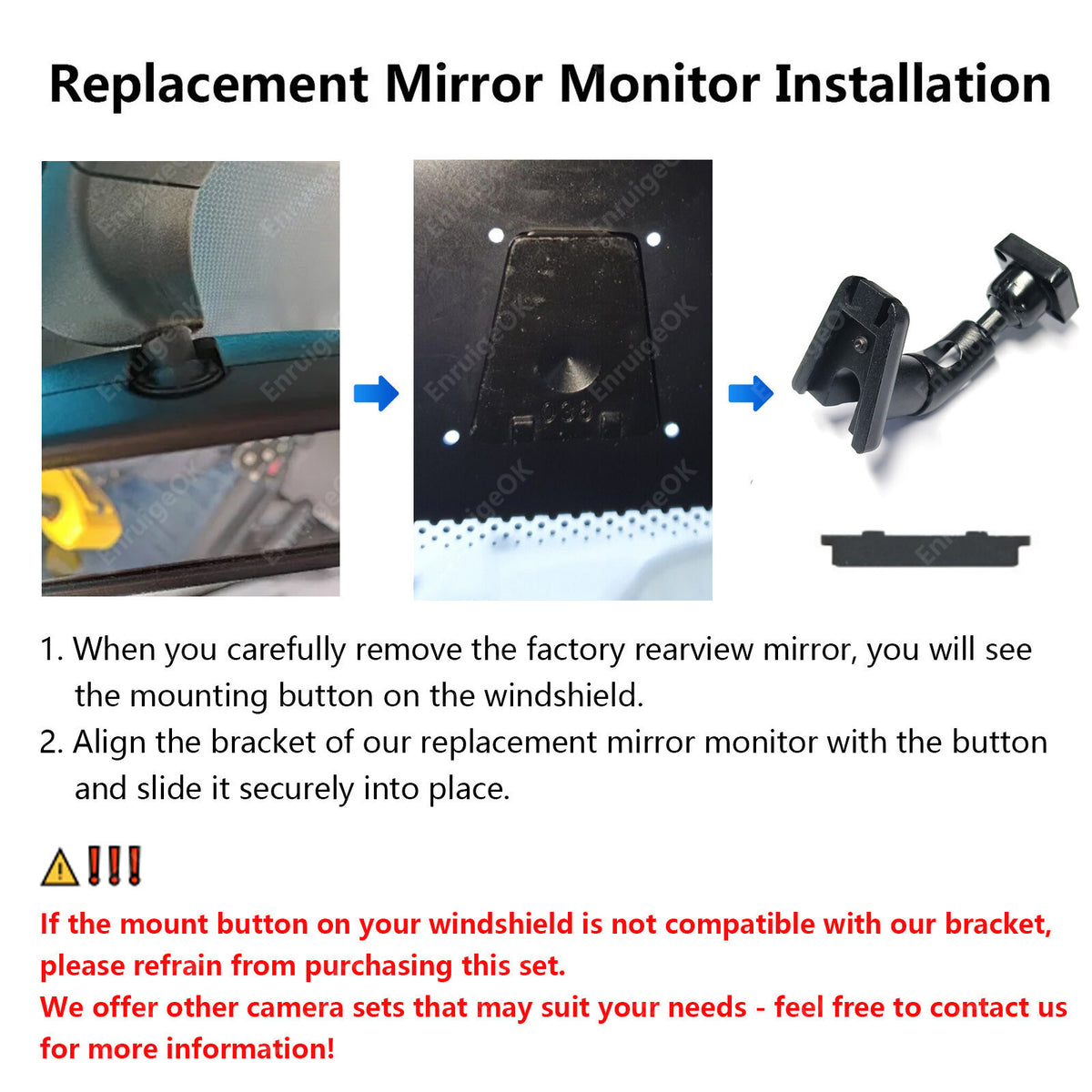 7" Monitor & Rear Brake Light Reversing Camera For IVECO DAILY 2015-20208