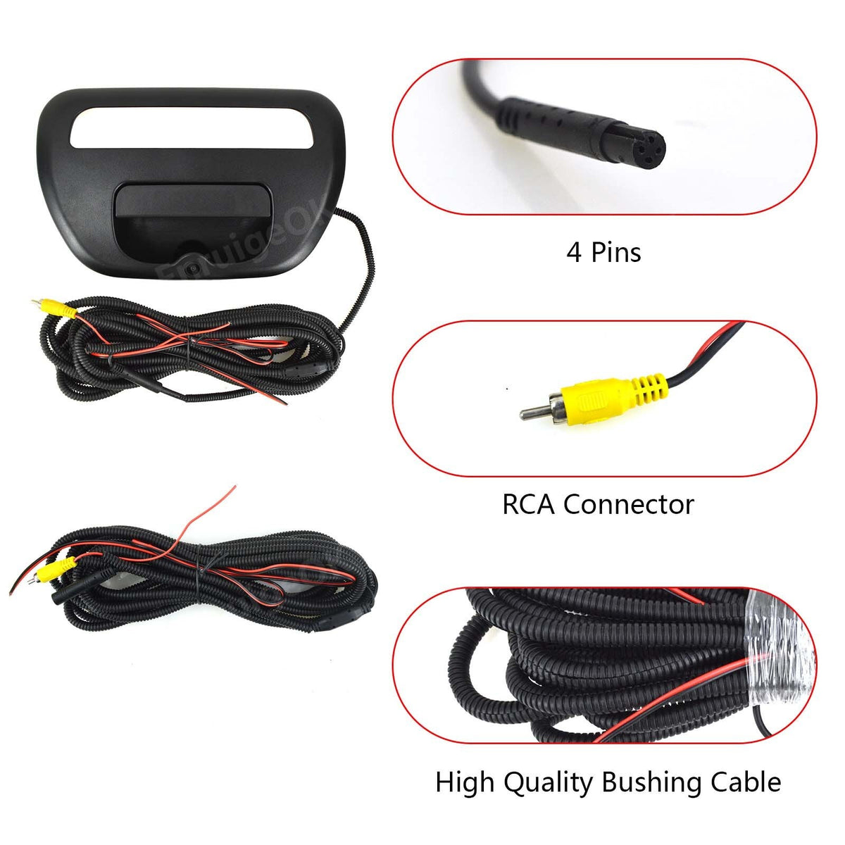 Tailgate Handle Backup Camera for Mitsubishi L200 Triton 2005-2015 &4.3" Monitor4