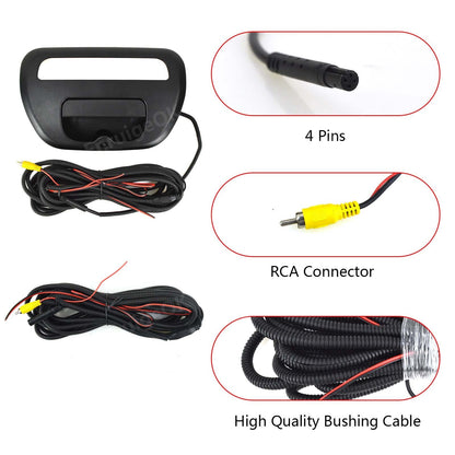 Tailgate Handle Backup Camera for Mitsubishi L200 Triton 2005-2015 &4.3" Monitor4