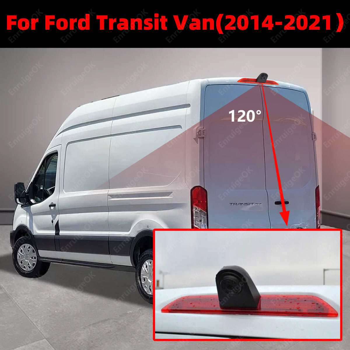 Rear View Parking Van Reverse Camera For Ford Transit Van 2014-2021 + 5" Monitor2