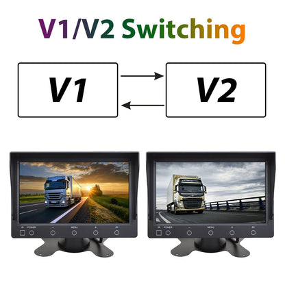 7'' Backup Camera System With Monitor Kit Back Parking Night Vision For Truck RV8