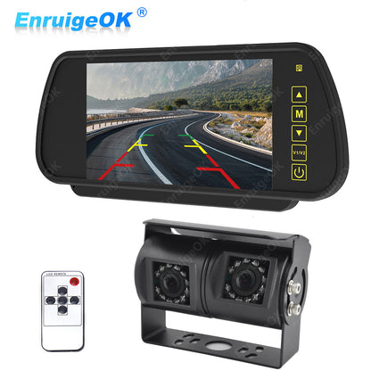 Dual Twin Reversing Camera with Rear View & Night Vision for Motorhome Van Kit0