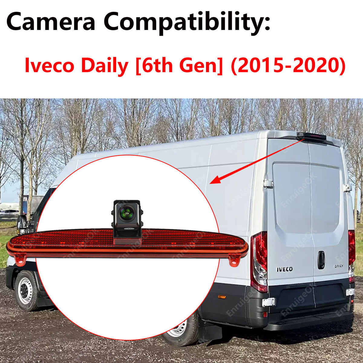 For IVECO DAILY 6th Gen Wireless Rear Brake Light Reversing Camera &Monitor Kit6
