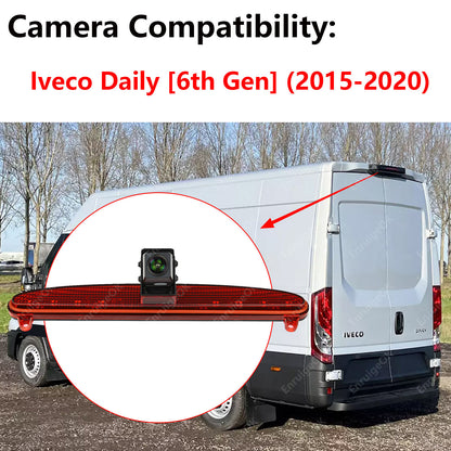 For IVECO DAILY 6th Gen Wireless Rear Brake Light Reversing Camera &Monitor Kit6