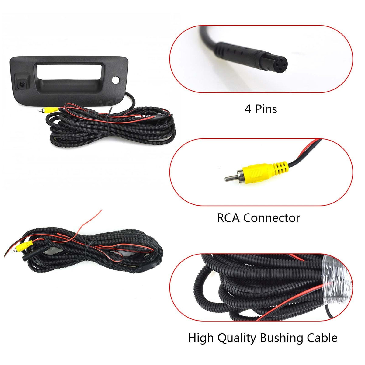 Tailgate Handle Backup Camera Kit For Chevy Silverado GMC Sierra 1500 2500 35004