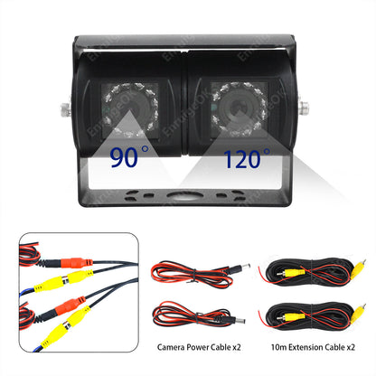 Dual Twin Reversing Camera with Rear View & Night Vision for Motorhome Van Kit14