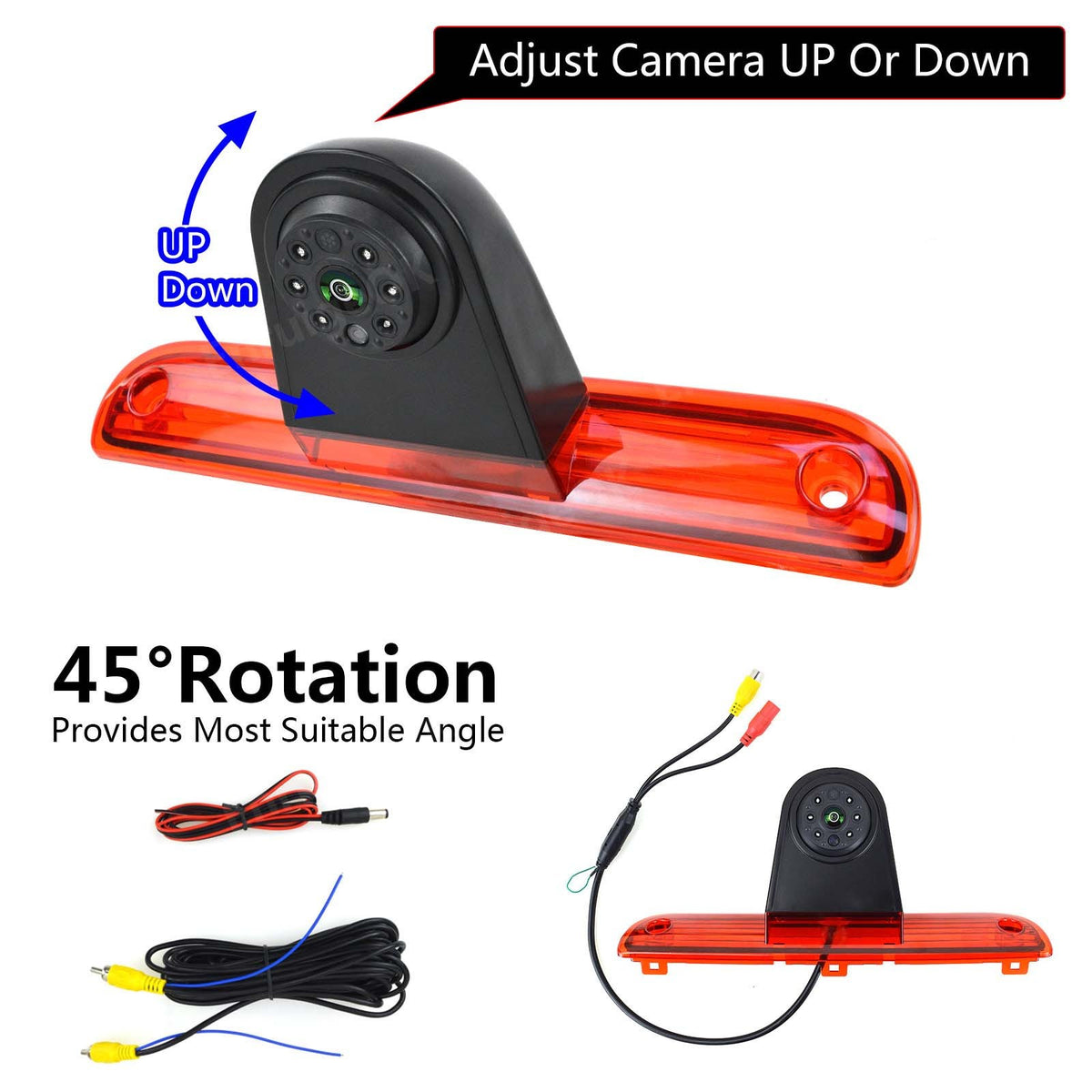 For Peugeot Boxer Fiat Ducato Rear Brake Light Reversing Camera & 6.86'' Monitor7