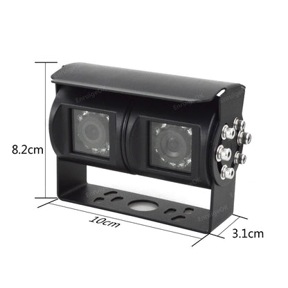 Motorhome Van Twin Reversing Camera&DVR 6.86" Dual Split Rear View Monitor Black14