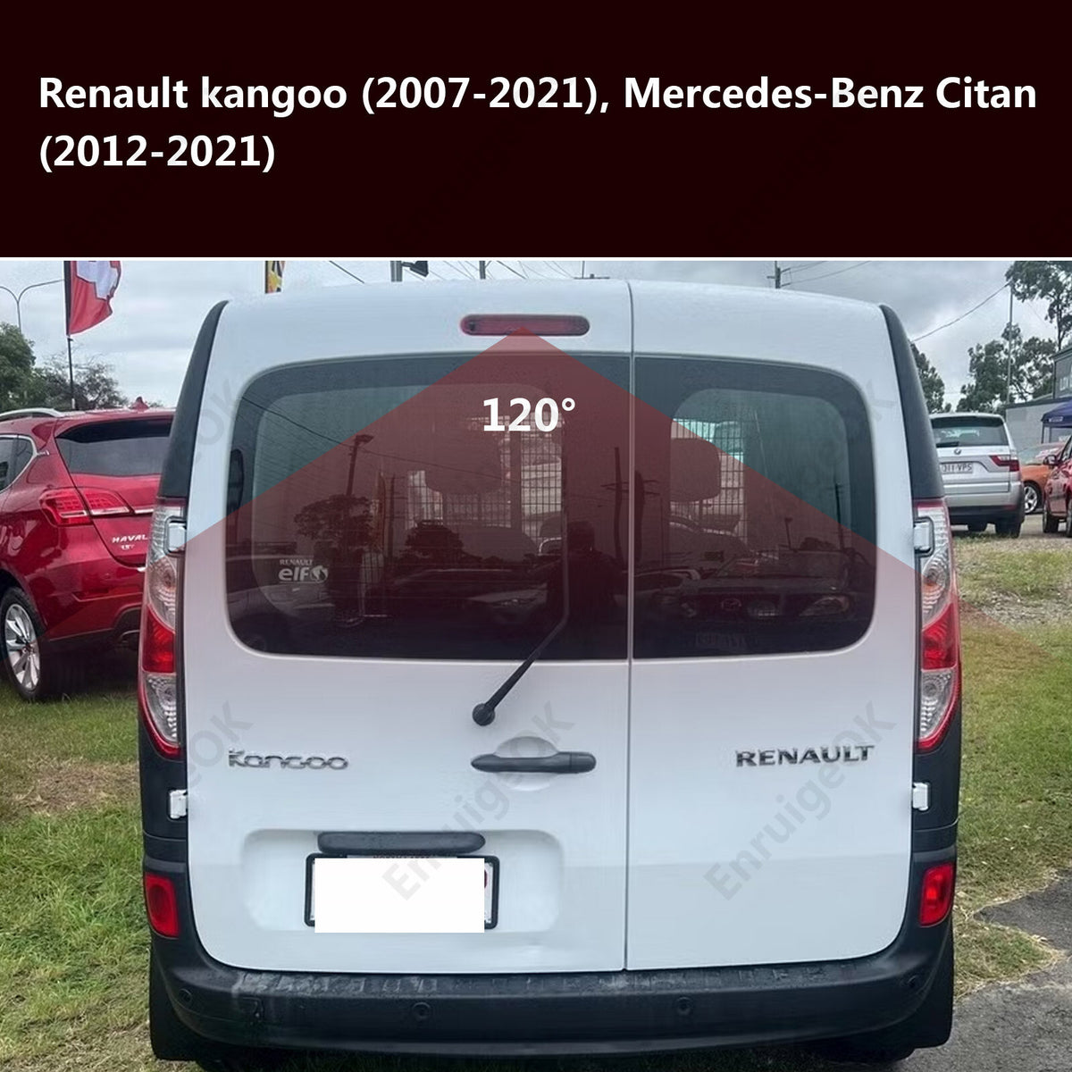 Mercedes Citan Renault Kangoo Brake Light Reversing Camera & 5" Suction Monitor2