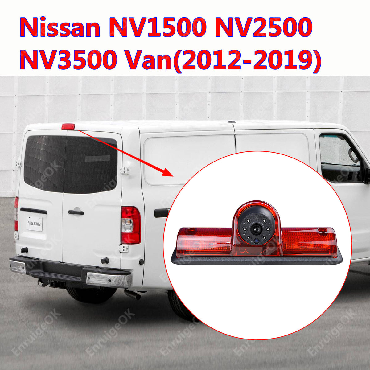 Brake Light Rear View Reverse Camera For Nissan NV 1500 2500 3500 Cargo Van3
