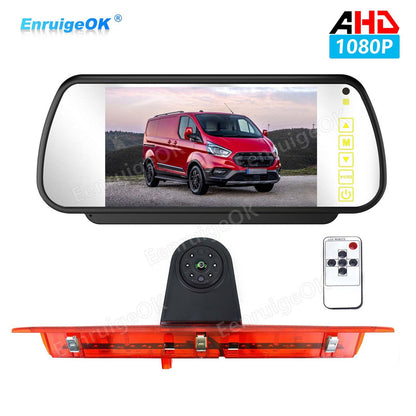 7'' Monitor Brake Light Rear View Backup Camera For Ford Transit Van AHD 1080P0