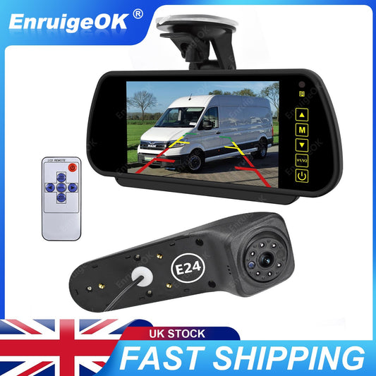Reverse Camera for VW Crafter MK2 & MAN TGE Rear Brake Light & 7" Mirror Monitor0