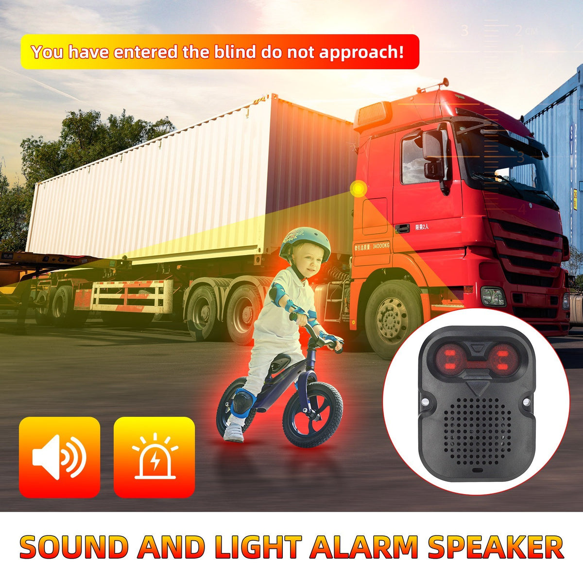 9'' DVR Quad Monitor with 4 AHD Cameras & BSD Blind Spot Radar for Truck/Bus2