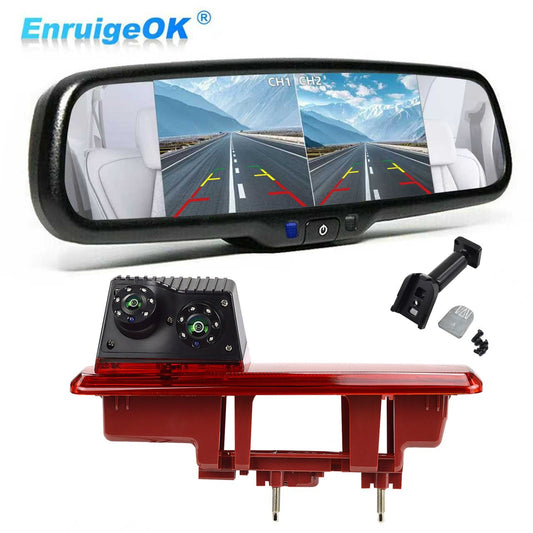 Dual Lens Rear Brake Light Reversing Camera Kit for Opel Vivaro Renault Trafic0