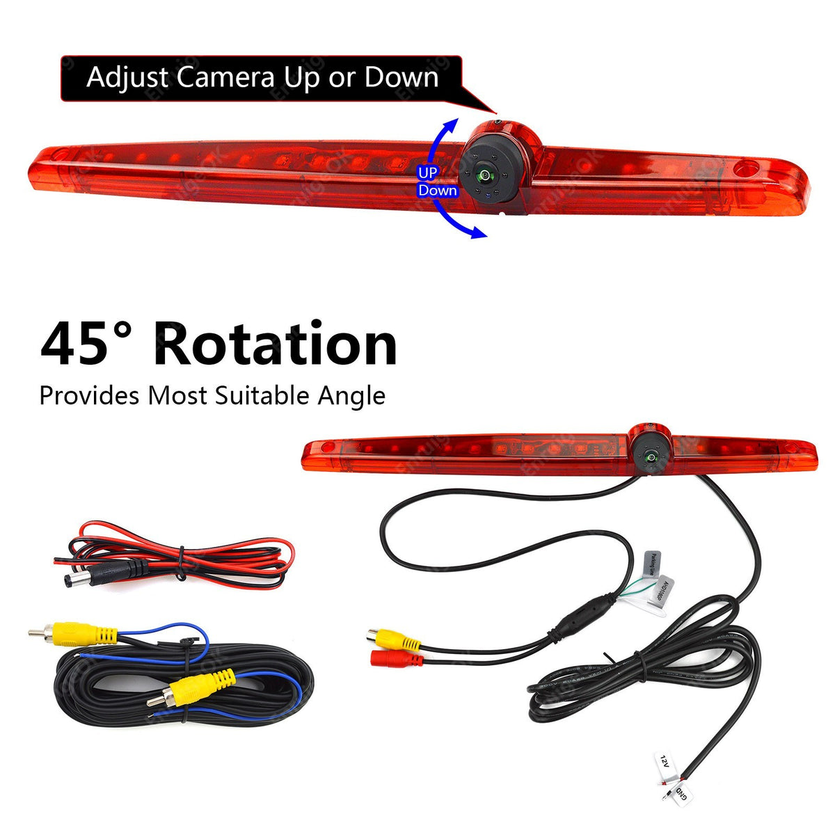 Universal High Level Rear Brake Light Camera for Coachmen Motorhome & 7" Monitor7