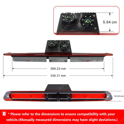 For Mercedes Sprinter VW Crafter Dual Rear View Reversing Brake Light Camera Kit3
