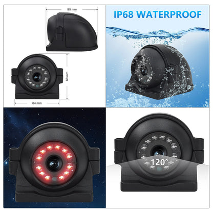 Quad 9'' DVR Monitor +4*4CH Reversing Camera &BSD Blind Spot Radar For BUS Truck7