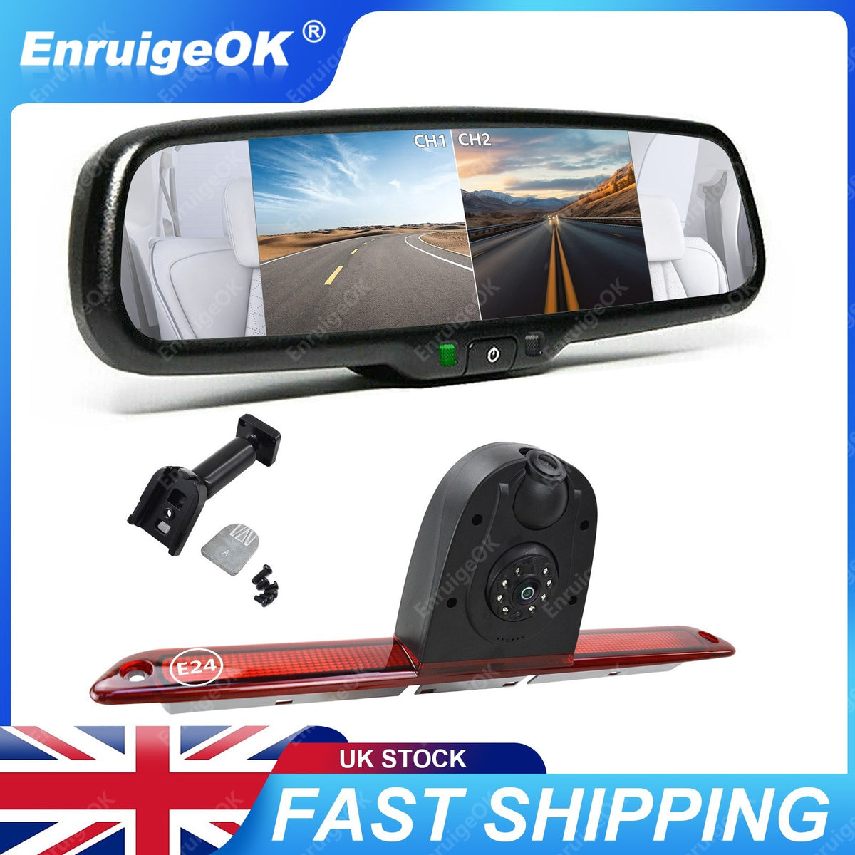 Dual Rear View Reversing Brake Light Camera Kit for Mercedes Sprinter VW Crafter0