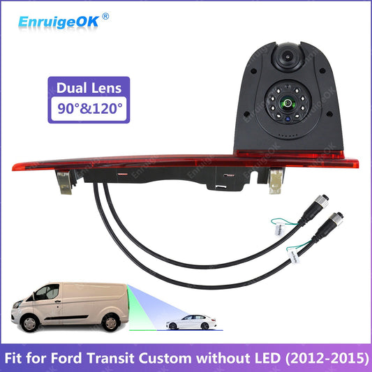 Dual Lens 3rd Brake Light Backup Camera for Ford Transit Custom Van (2012-2015)0