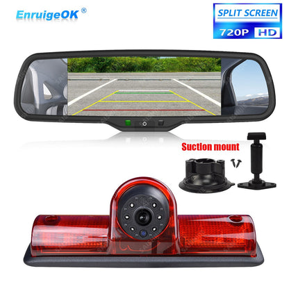Brake Light Rear View Backup Camera For Nissan NV 1500 2500 3500 & Split Monitor0